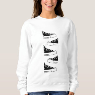 Sweatshirt Chaussures noires décontractées pour femmes Sweats