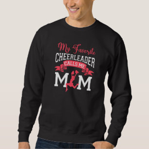 Sweatshirt Cheer Cheerleader Maman Mère Ma Cheerlea Favorite
