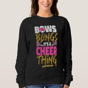 Sweatshirt Cheer Cheerled Bows Bling C'est une chose plus gai