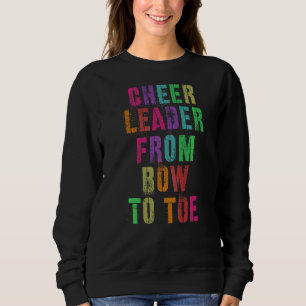 Sweatshirt Cheer Leader De Bow À Toe Équipe Cheerleader