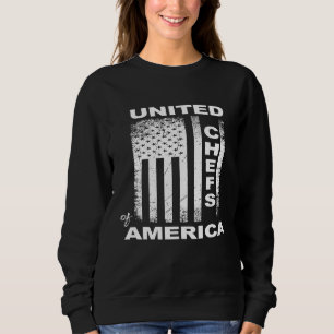 Sweatshirt Chef Cuisinier Drapeau Américain Citation United C