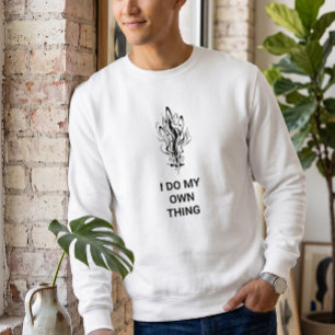 Sweatshirt Chemise à col rond blanche décontractée avec style
