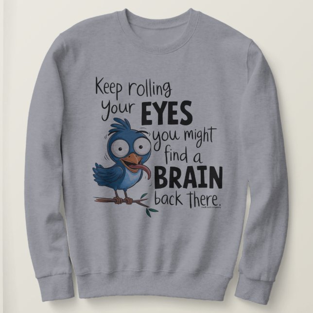 Sweatshirt Chemise à manches longues avec citation sarcastiqu (Design devant)