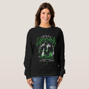 Sweatshirt Chemise à manches longues en néon vert avec logo d