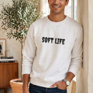Sweatshirt Chemise à manches longues pour hommes blanche Soft