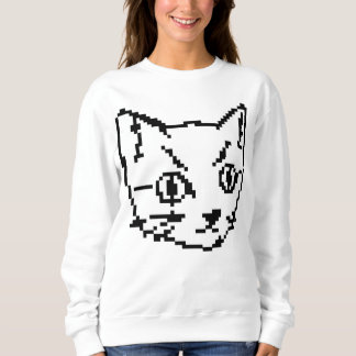 SWEATSHIRT CHEMISE À MANCHES LONGUES VIDEO KITTY CAT EN PIXEL