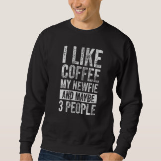 Sweatshirt Chemise Chien J'Aime Café Mon Newfie Et Peut-Être