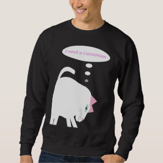 Sweatshirt Chemise de chat pensif 