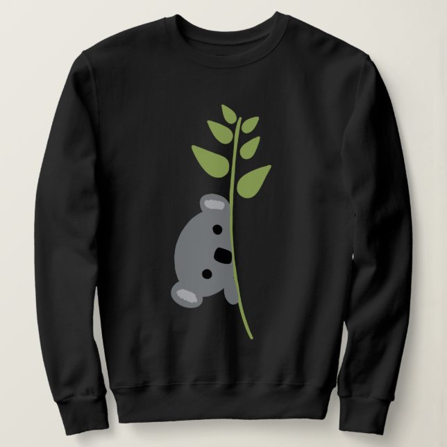 Sweatshirt Chemise de koala qui regarde à travers une branche (Design devant)