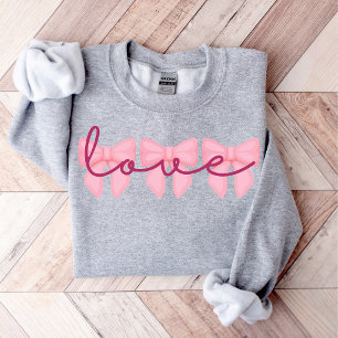 Sweatshirt Chemise de la Saint Valentin Coquette Bow, Saint V