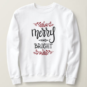 Sweatshirt Chemise de Noël Merry and Bright