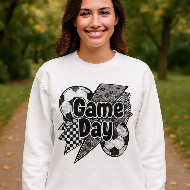 Sweatshirt Chemise de soccer de Jour - Léopard Lightning & Ba (Créateur téléchargé)