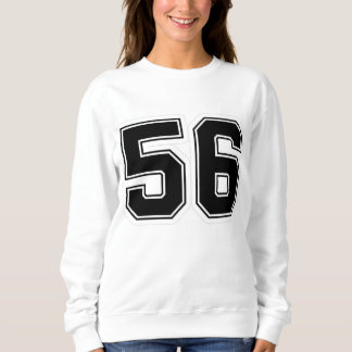 Sweatshirt Chemise de sport Varsity numéro 56 | Noir Gras