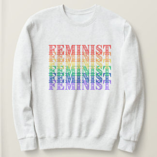 Sweatshirt chemise de sudation arc-en-ciel de fierté féminist
