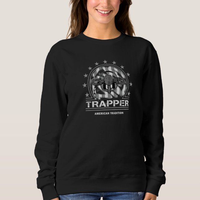 Sweatshirt Chemise de trappeur en fourrure avec drapeau améri (Devant)