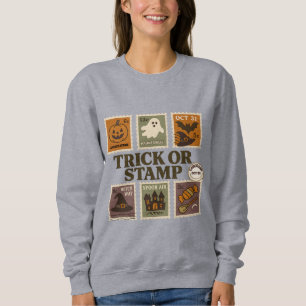 Sweatshirt "Chemise d'Halloween en Trick ou Timbre - Postage