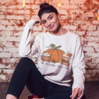 Sweatshirt Chemise fille épice originale, Vibes d'automne