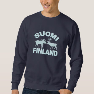 Sweatshirt Chemise Finlande Moose & Reindeer - choisir style