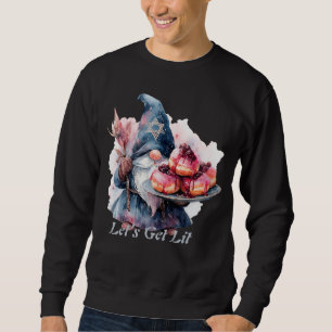 Sweatshirt Chemise Hanukkah Magicien avec Donuts