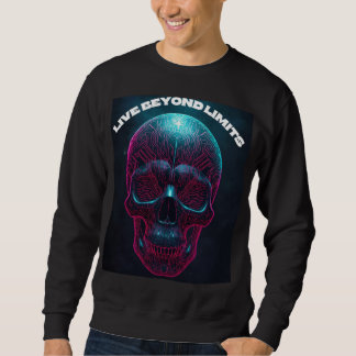 Sweatshirt Chemise "Neon Skull Live Beyond Limits"