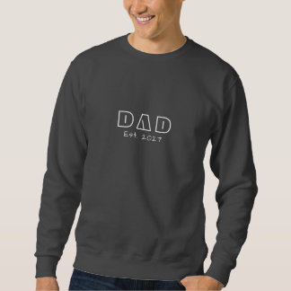 Sweatshirt Chemise personnalisée pour papa avec année d'établ