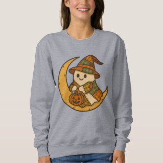 Sweatshirt Chemise Plaid Ghost on Moon | Automne Mignon