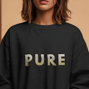 Sweatshirt chemise pure tee minimaliste typographie dorée