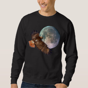 Sweatshirt Chemise sauvage Red Tail Hawk & Pleine lune