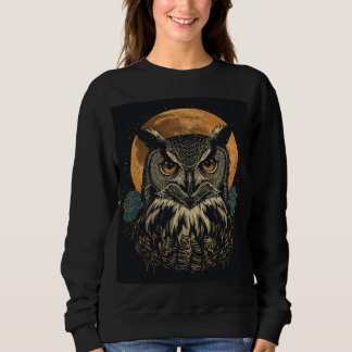 Sweatshirt Chemise Vintage Moon Owl
