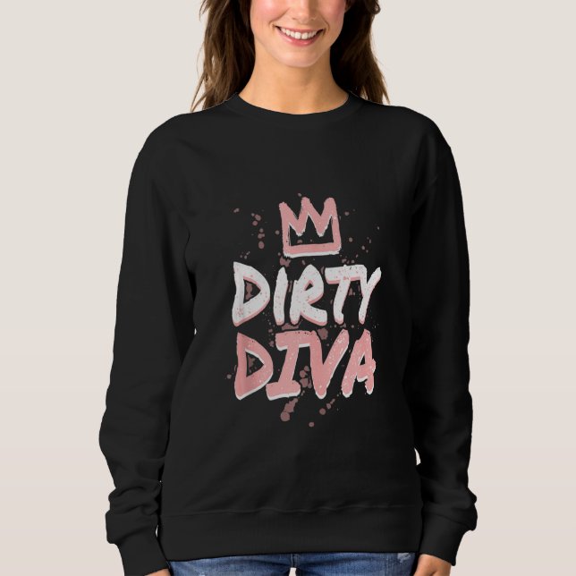 Sweatshirt Chemises À Coup De Boue Pour Les Femmes 'Diva Sale (Devant)