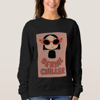 Sweatshirt Chemisier drôle Serial Chiller | Fille mignonne Or