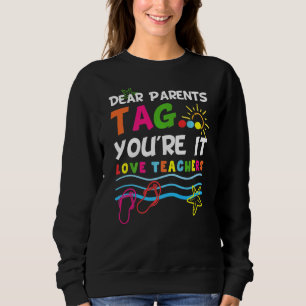 Sweatshirt Chers parents Étiquette Vous êtes ça l'amour Ensei