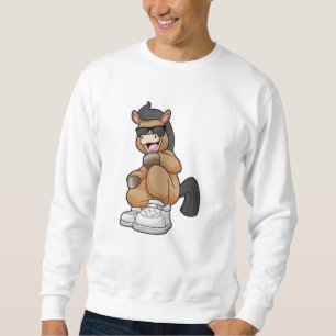 Sweatshirt Cheval avec de grandes chaussures