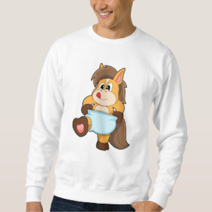 Sweatshirt Cheval comme bébé avec couche