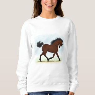 Sweatshirt Cheval De Baie Avec Lame