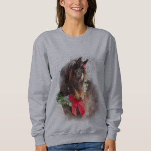 Sweatshirt Cheval doux de Noël
