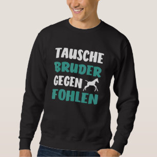 Sweatshirt Cheval Sayings Dames Cheval Motif Filles
