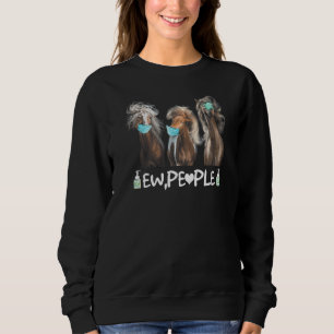 Sweatshirt Chevaux portant le Masque Visage Ew Personnes Anim