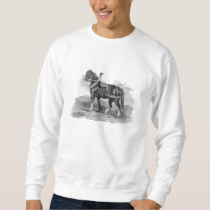 Sweatshirt Chevaux vintages de Clydesdale de chariot de