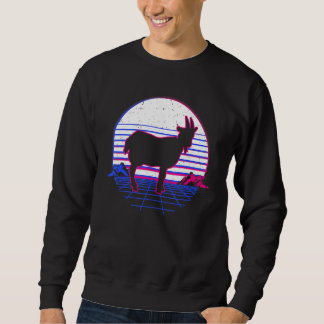 Sweatshirt Chèvre Ranch ferme animal rétro Vintage Sunset Ret