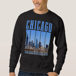 Sweatshirt Chicago Skyline Illinois Vintage Pride Chicago