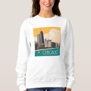 Sweatshirt Chicago Skyline moderne