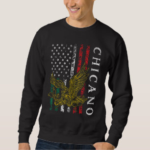 Sweatshirt Chicano Mexique Us Drapeau Mexicain Fierté Latino 