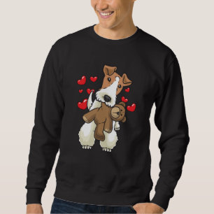 Sweatshirt Chien À poils durs Fox Terrier avec animal farci