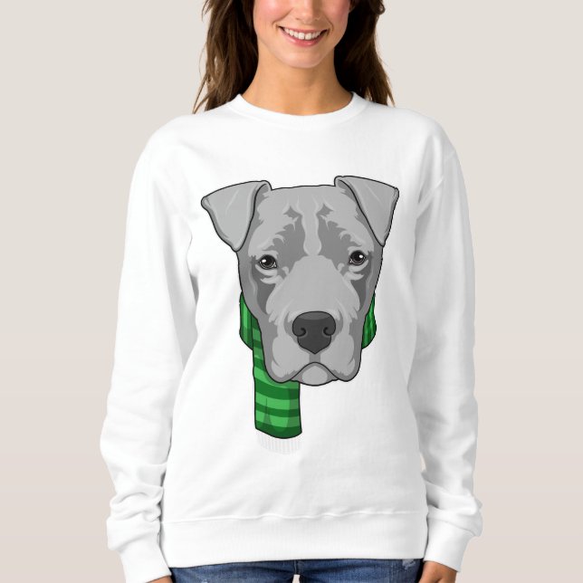 Sweatshirt Chien avec Écharpe (Devant)
