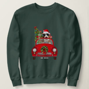 Sweatshirt Chien Basset Hound Conduisant une Voiture Noël