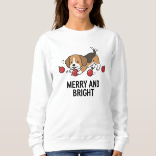Sweatshirt Chien Beagle Douce Chaleur d'Hiver Joyeux Design L