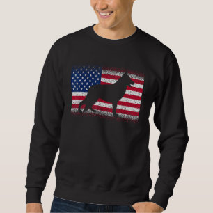 Sweatshirt Chien berger allemand avec drapeau américain Patri