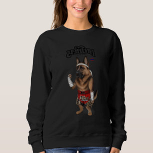 Sweatshirt Chien berger allemand comme Muay Thai Kick Boxe Ch