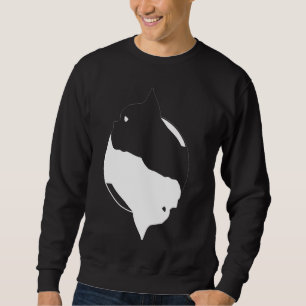 Sweatshirt Chien Bouledogue Français Yin Yang Symbole de Médi